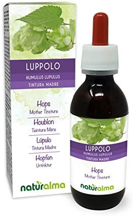 Naturalma Luppolo (Humulus lupulus) strobili o coni (fiori femminili) Tintura Madre analcoolica    Estratto liquido gocce 120 ml   Integratore alimentare   Vegano