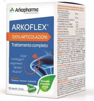 Arkopharma Arkoflex 100% Articolazioni Integratore Alimentare, 60 Capsule