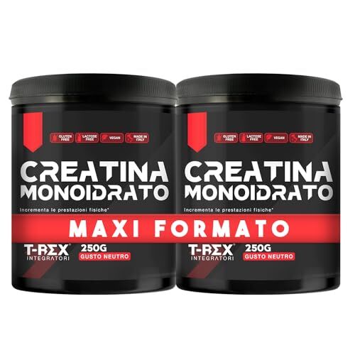 Rex Creatina Micronizzata Monoidrata Integratore alimentare per massa muscolare e boost energetico pre workout (Polvere, 500 g (Confezione da 2))