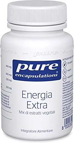 Pure Energia Extra Formula Avanzata di Adaptogen Panax Ginseng, Ginseng Siberiano e Rhodiola 30 Capsule