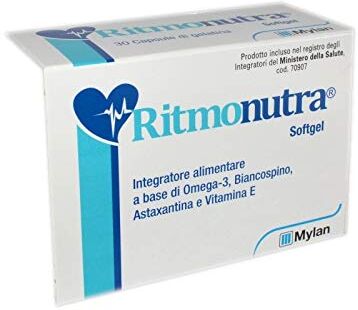 Mylan Ritmonutra Softgel Integratore A Base di Omega-3, Biancospino, Astaxantina e Vitamina E