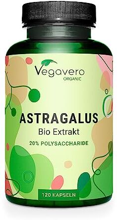 Vegavero ASTRAGALO BIO ®   5600 mg   Titolato in Polisaccaridi   ADATTOGENO per DIFESE IMMUNITARIE   120 capsule   Vegan