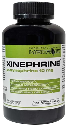 Natroid SYNEPHRINE 10mg XINEPHRINE 180 Capsule vegetali Stimola il metabolismo e il metabolismo dei lipidi Maxi Confezione Risparmio 2 mesi