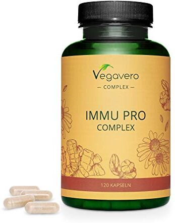 Vegavero DIFESE IMMUNITARIE ®   con Echinacea, Vitamina C, Zinco, Vitamina D3, Acerola, Zenzero e Selenio   120 capsule   SENZA ADDITIVI   Integratore Sistema Immunitario Adulti   Vegan