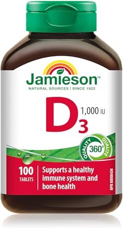 Jamieson Vitamina D3 1000 Ui, no Colore, 30 Grammi, 100 Unità