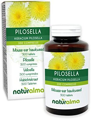 Naturalma Pilosella (Hieracium pilosella) erba    150 g   300 compresse da 500 mg   Integratore alimentare   Naturale e Vegano