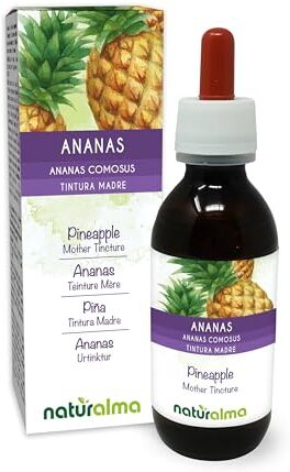 Naturalma Ananas (Ananas comosus o sativus) gambi dei frutti Tintura Madre analcoolica    Estratto liquido gocce 100 ml   Integratore alimentare   Vegano