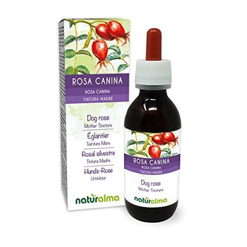 Naturalma Rosa canina (Rosa canina) frutti Tintura Madre analcoolica    Ricca di Vitamina C  Estratto liquido gocce 120 ml   Integratore alimentare   Vegano