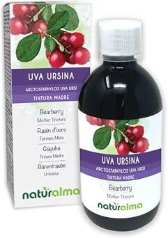 Naturalma Uva ursina (Arctostaphylos uva ursi) foglie Tintura Madre analcoolica    Estratto liquido gocce 500 ml   Integratore alimentare   Vegano