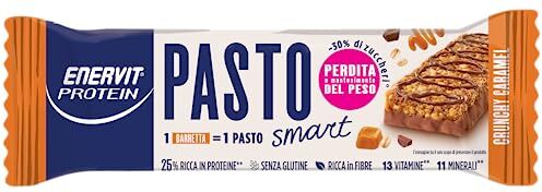 Enervit Protein Pasto Smart Barretta Sostitutiva del Pasto Crunchy Caramel, 55g