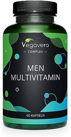 Vegavero Multivitaminico UOMO   con Vitamine e Minerali di Alta Qualità   Integratore Prostata, Sistema Cardiovascolare, Stanchezza, Difese Immunitarie   Senza Additivi   Vegan   ®