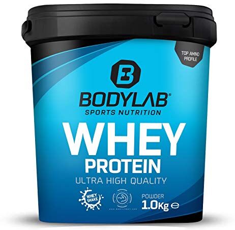 Bodylab24 Whey Protein Powder Pistacchio 1kg, proteine per muscoli più forti, whey può promuovere la costruzione dei muscoli, con 80% di proteine, senza aspartamee