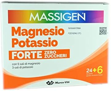 Marco Viti 2 x Massigen Magnesio e Potassio Forte Funzione muscolare Riduzione Stanchezza e Affaticamento.