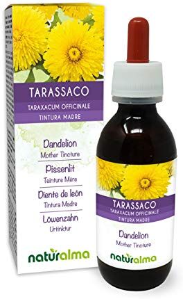 Naturalma Tarassaco (Taraxacum officinale) radici e foglie Tintura Madre analcoolica    Estratto liquido gocce 120 ml   Integratore alimentare   Vegano