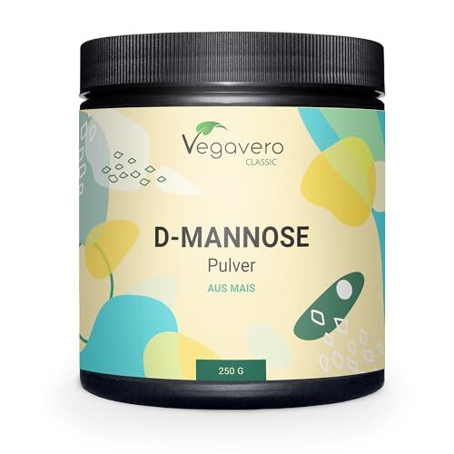 Vegavero D-MANNOSIO PURO in Polvere ®   250 g   100% NATURALE da Mais   Senza Additivi e Testato in Laboratorio   Cistite e Benessere delle Vie Urinarie   Con Misurino!   Vegan