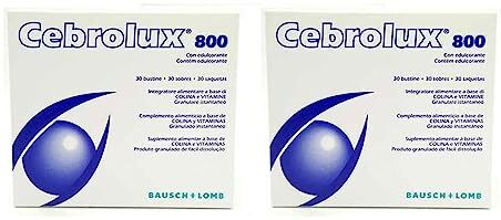 Bausch & Lomb integratore alimentare cebrolux 800 bi-pack utile per favorire il processo visivo 60 bustine