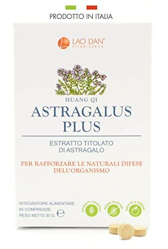 LAO DAN ASTRAGALUS PLUS da Fitoricerca ®   Estratto di Astragalo Premium Quality TITOLATO al 70% 210mg polisaccaridi per compressa   Difese Immunitarie   PRODOTTO IN ITALIA
