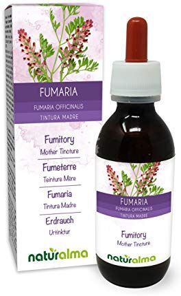 Naturalma Fumaria (Fumaria officinalis) erba con fiori Tintura Madre analcoolica    Estratto liquido gocce 120 ml   Integratore alimentare   Vegano