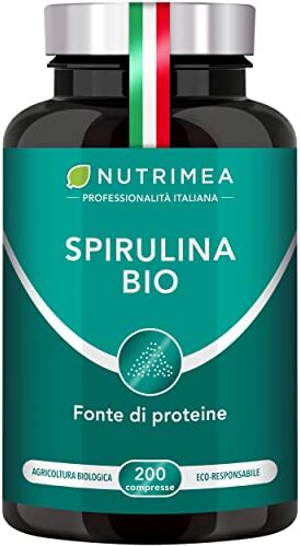 Laboratoires Nutrimea Spirulina BIO   200 Compresse   Fonte di Proteine Vegetali   Ricca di Ficocianina, Vitamine e Minerali   Energia & Difese Immunitarie   100% Naturale   Nutrimea