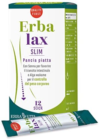 ERBA VITA Erbalax Slim Pancia Piatta integratore alimentare per il benessere intestinale a base di succhi di Prugna ed estratti vegetali