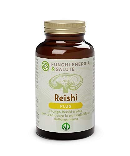 Funghi Energia & Salute , Reishi Plus, Integratore di Reishi o Ganoderma Lucidum. 90 Compresse, Utile per Difese Immunitarie, Stress, Allergie, Anti-age