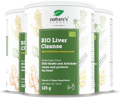 Nature's Finest by Nutrisslim Liver Cleanse: Detox Fegato Potenziata per Adulti Detox Fegato e Intestino, Previene L'accumulo di Fegato Grasso e Aumenta L'immunità in Modo Naturale