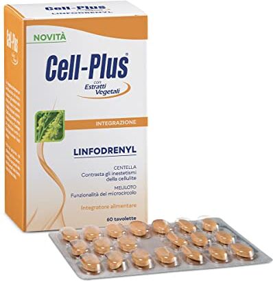 Bios Line , Cell-Plus Linfodrenyl, Integratore Alimentare, Azione Drenante Anticellulite, Favorisce il Microcircolo, 60 Tavolette