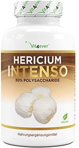 Vit4ever Fungo Hericium Erinaceus 1300 mg per dose giornaliera 180 Capsule Premium: 30% Polisaccaridi e 5% Beta Glucano - Alta dose 100% Estratto di Fungo Spinoso Riccio Vegan