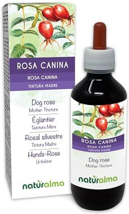 Naturalma Rosa canina (Rosa canina) frutti Tintura Madre analcoolica    Ricca di Vitamina C  Estratto liquido gocce 200 ml   Integratore alimentare   Vegano