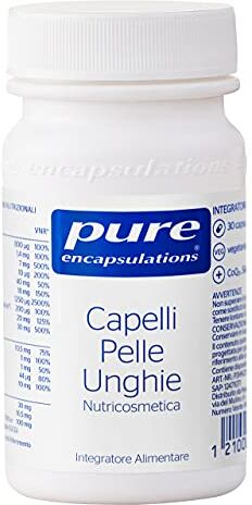 Pure Capelli, Pelle & Unghie Con Vitamina C, Rame & Q10-30 Capsule