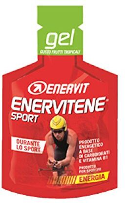 Enervit ene Sport Gel Pack Carboidrati e Vitamine Gusto Frutti Tropicali, Box da 24 pz da 25 ml