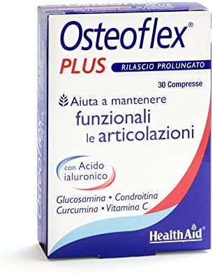 HealthAid Osteoflex PLUS Integratore per Articolazioni e Cartilagine Con Glucosamina, Condroitina e Acido Ialuronico, 30 Compresse