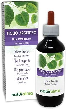 Naturalma Tiglio argenteo (Tilia tomentosa) fiori e brattee (foglie) Tintura Madre analcoolica    Estratto liquido gocce 200 ml   Integratore alimentare   Vegano