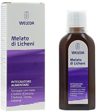 Weleda MELATO DI LICHENI 100ml sciroppo con miele contro la tosse adulti bambini