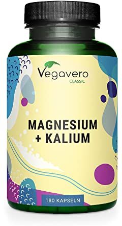 Vegavero Magnesio e Potassio ®   l’unico SENZA ADDITIVI   Forma Citrato ad Alta Biodisponibilità   contro Stanchezza e Affaticamento   Sali Minerali per Muscoli e Crampi   180 capsule   Vegan