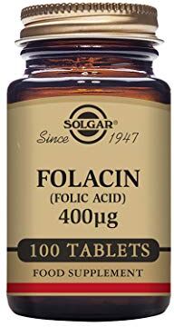 SOLGAR Folacin(Ácido Fólico) 400Mcg.(100)Comprimidos