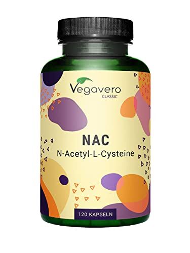 Vegavero NAC N-Acetil-Cisteina 600 mg ®   100% NATURALE da Mais   Precursore del Glutatione   SENZA ADDITIVI   Integratore N-Acetyl L-Cysteine   120 capsule   Vegan