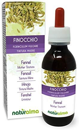 Naturalma Finocchio (Foeniculum vulgare) frutti Tintura Madre analcoolica    Estratto liquido gocce 120 ml   Integratore alimentare   Vegano