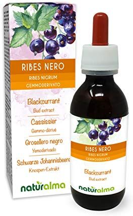 Naturalma Ribes nero (Ribes nigrum) Gemmoderivato analcoolico da gemme fresche    Estratto liquido gocce 120 ml   Integratore alimentare   Vegano