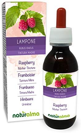 Naturalma Lampone (Rubus idaeus) foglie Tintura Madre analcoolica    Estratto liquido gocce 120 ml   Integratore alimentare   Vegano