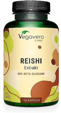 Vegavero REISHI ®   13.000 mg (10:1)   con 40% di Polisaccaridi + 20% Beta Glucani   Ganoderma Lucidum Puro   Senza Additivi e con Analisi di Laboratorio   120 capsule   Vegan