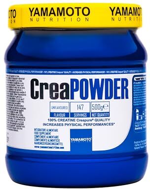 YAMAMOTO NUTRITION Creatine Crea POWDER Creapure 500 gr, Integratore Alimentare di Creatina Monoidrato in Polvere, Integratore per Sportivi, Aumenta le Prestazioni Fisiche, Non Aromatizzato