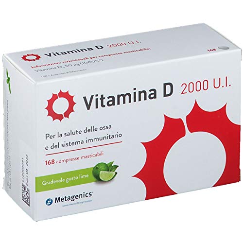Metagenics Vitamina D 2000 Ui 168 Compresse Masticabili 50 Gr