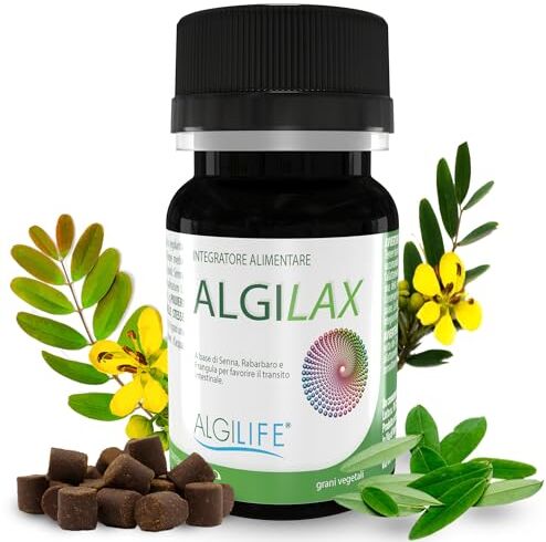 ALGILIFE Lassativo Naturale Forte per Stitichezza a Base di Erbe (30gr. Fornitura 1-3 mesi) Lassativo Forte per Stitichezza e Pancia Gonfia con Senna, Frangula e Rabarbaro, Purga per Stipsi