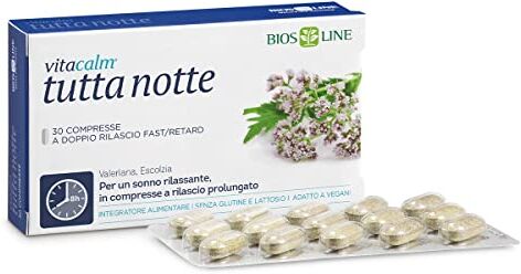 Bios Line Complément Alimentaire Vitacalm All Night F/R, 30 Comprimés