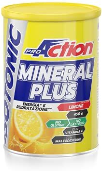 PROACTION Mineral Plus Isotonic Sali Minerali Integratore salino isotonico per tutti gli sport Gusto Limone Latta da 450g