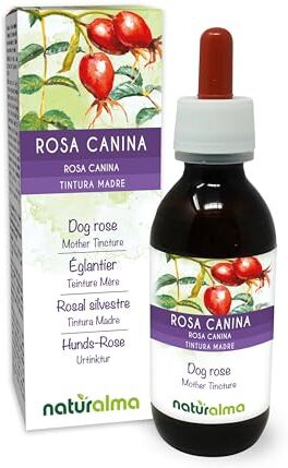 Naturalma Rosa canina (Rosa canina) frutti Tintura Madre analcoolica    Ricca di Vitamina C  Estratto liquido gocce 100 ml   Integratore alimentare   Vegano