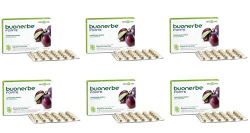 Bios Line BIOSLINE BUONERBE FORTE 6 CONFEZIONI DA 60 COMPRESSE, regolarità del transito intestinale, intestino pigro