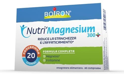 Boiron Nutri'Magnesium 300+ Integratore Stanchezza e Affaticamento, 80 Compresse