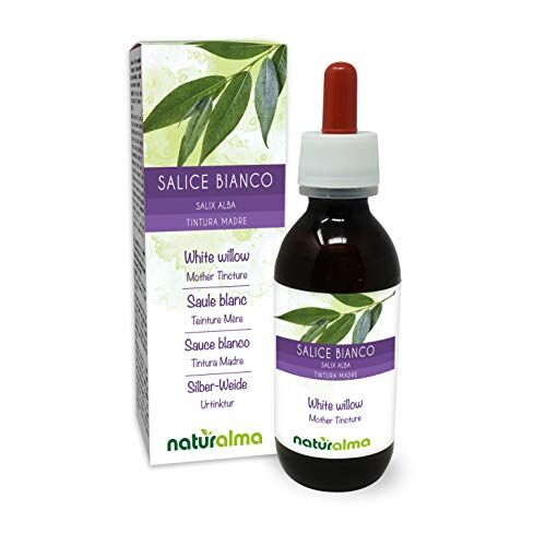Naturalma Salice bianco (Salix alba) cortecce Tintura Madre analcoolica    Estratto liquido gocce 120 ml   Integratore alimentare   Vegano